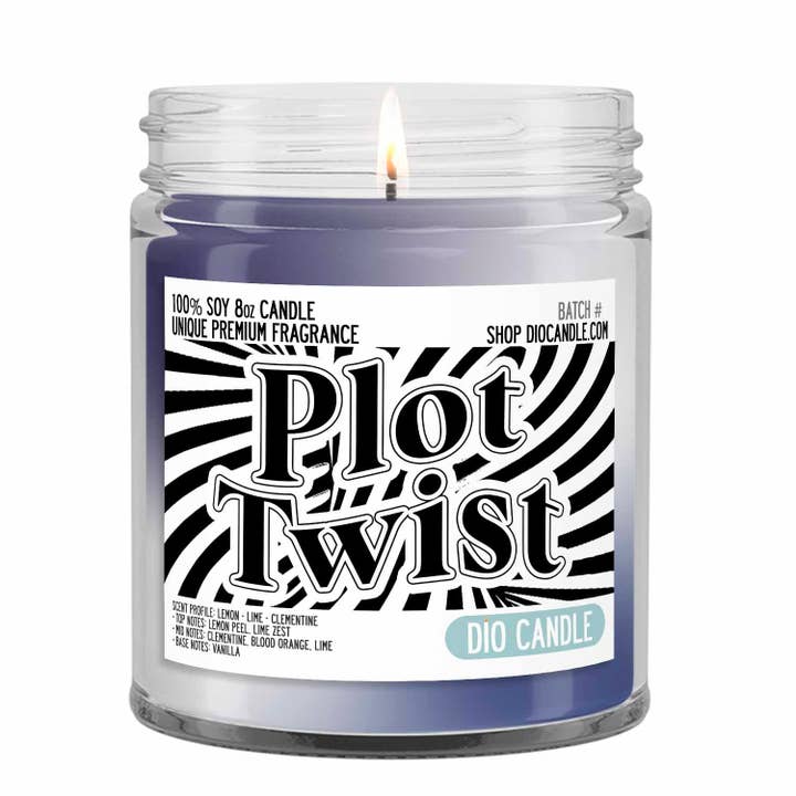 Bougie Plot Twist pour la vente par Dio Candle Company