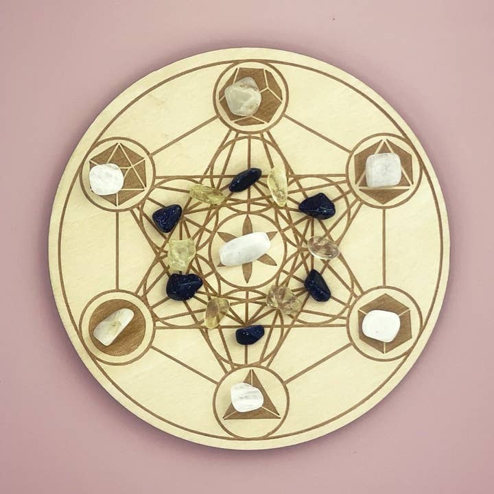 Healing Metatron's Crystal Grid Board for wholesale by Sow the Magic