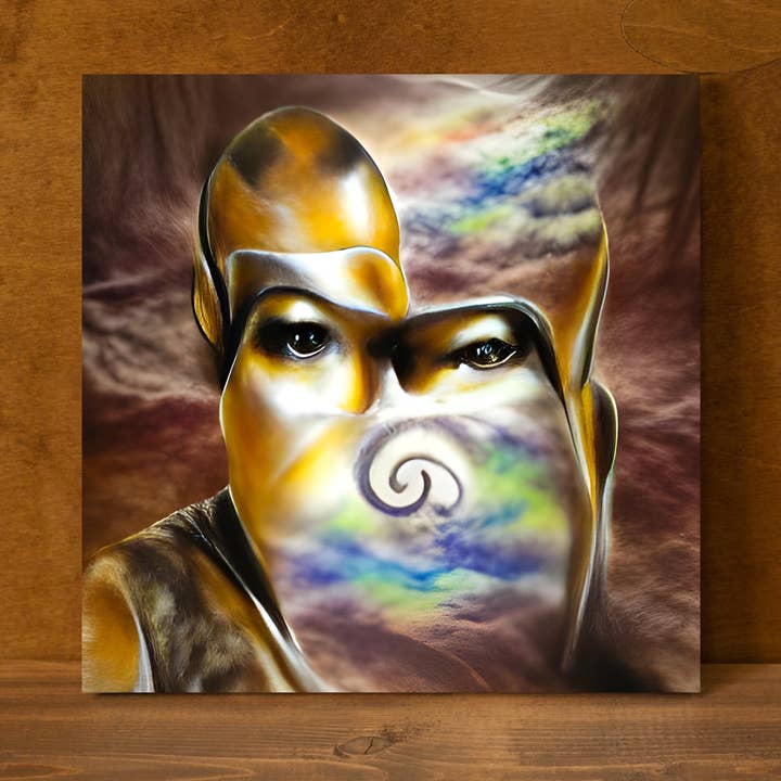 I am a peaceful warrior infinity airbrush art charcoal drawing for wholesale by Infinite Soldier