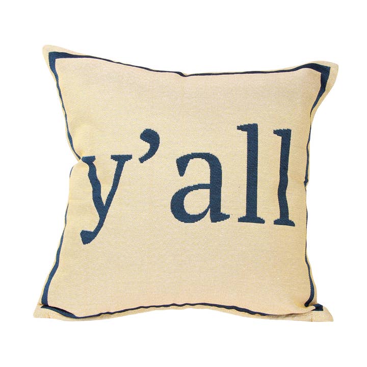 Gul Enfärgad Y'all kudde för wholesale av Barrel Down South