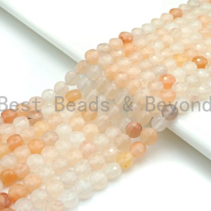 Perles en forme de pièce de monnaie en damier d'aventurine rose naturel, perles d'aventurine taillées en carapace de tortue 6 mm/8 mm/10 mm, 16 « plein brin, sku #UA42 pour la vente par BestBeads&Beyond