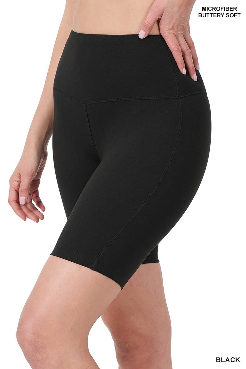 42POPS - Wholesale Athletic Shorts - Women's - ",,..._ Microfiber Wide Waistband Biker Shorts