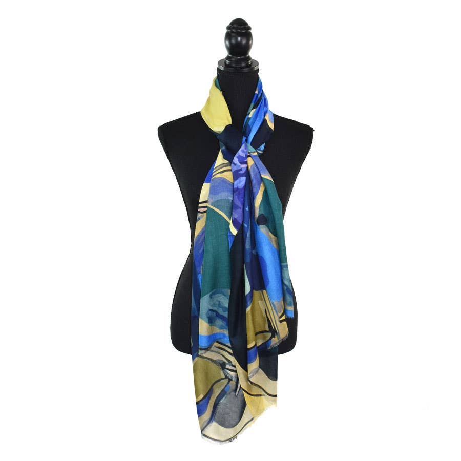 Dupatta Designs - Wholesale Scarf - Women's - Armstrong Modern Abstract Scarf6