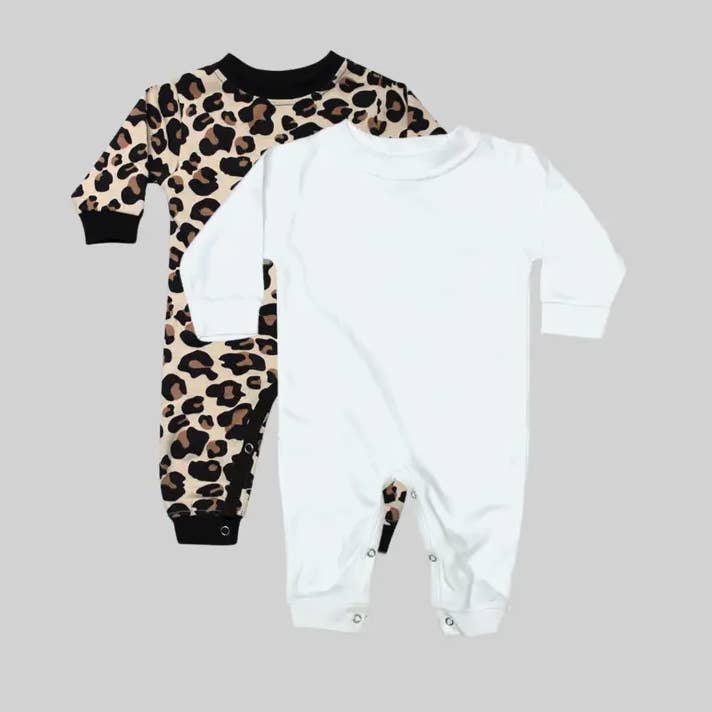 Baby Blank Long Sleeve Sleep N Play Romper | Open Sizing for wholesale by Laughing Giraffe