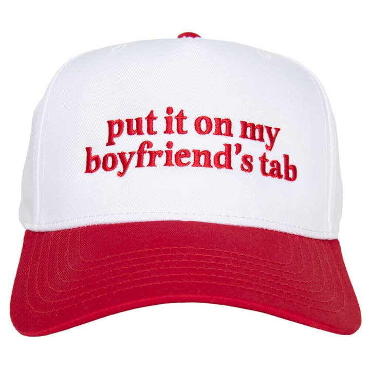 Katydid - Wholesale Baseball Cap - Women's - Put It On My Boyfriend's Tab Two-Toned Wholesale Vintage Hat