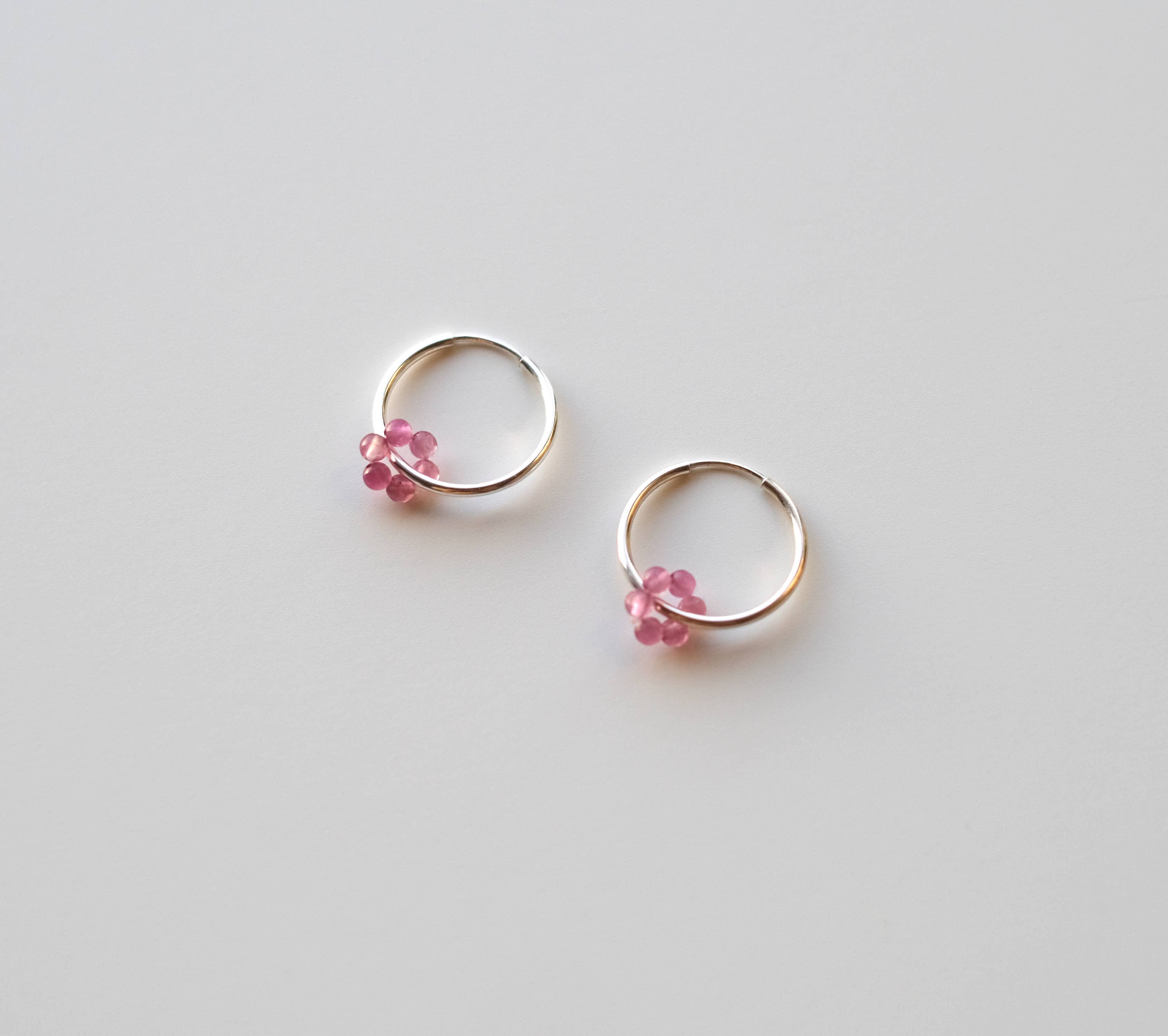 Object Flux - Wholesale Hoop Earrings - Sterling Silver Gemstone Hoop Earring (single)1