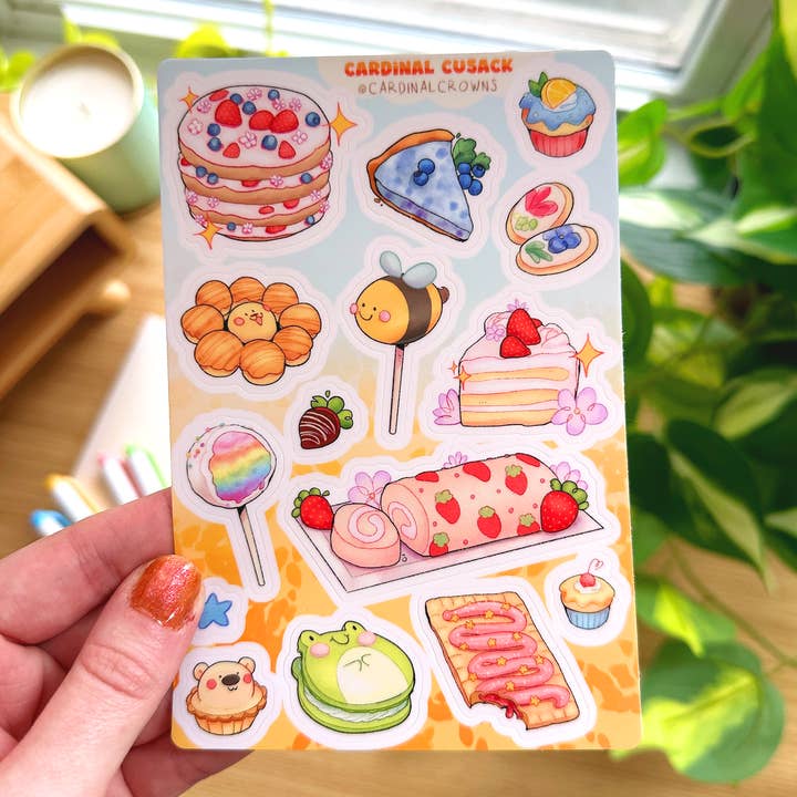 cardinalcrowns - Wholesale Sticker - Bakery Treats Sticker Sheet1