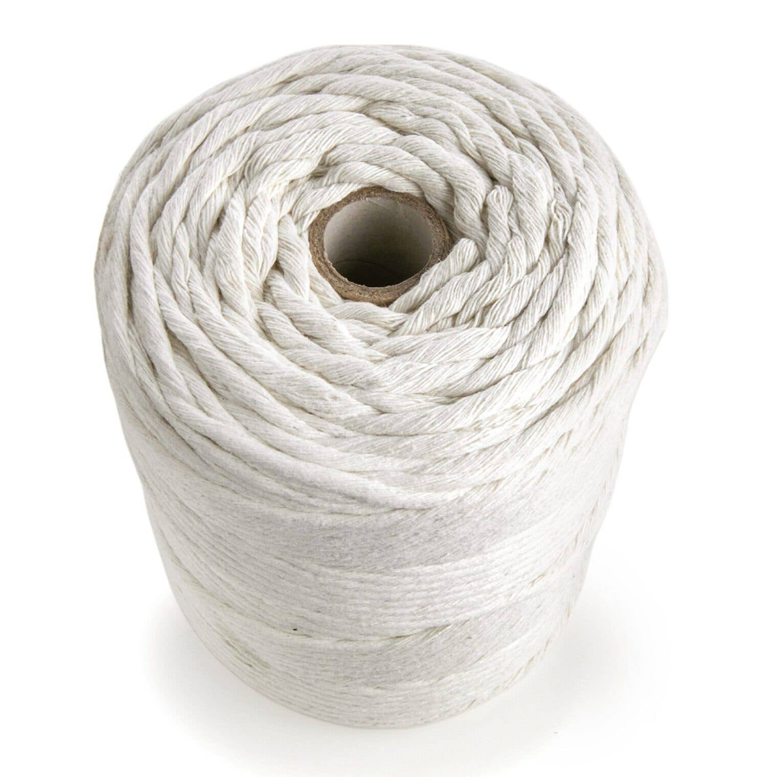 MB Cordas - Wholesale Yarn - 5MM Single Strand Twisted NATURAL 1 PLY Macrame Cotton Cord 200 m Macrame Rope 1 ply String2