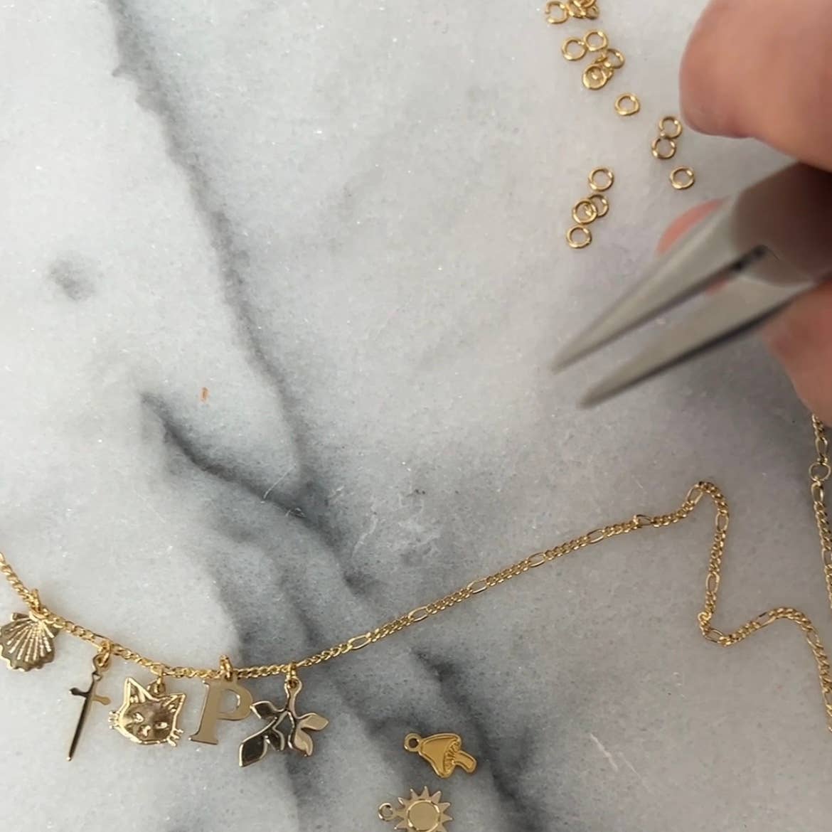 Honeycat Jewelry - Wholesale Individual Charm/Pendant - Dainty Letters & Shapes Charms (for charm bar!)1