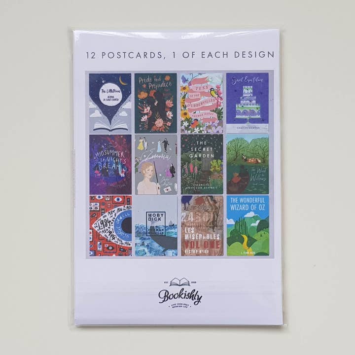 Bookishly (US Duties Paid) – wholesale Postcard set – Set of Twelve Classic Book Cover Postcards2