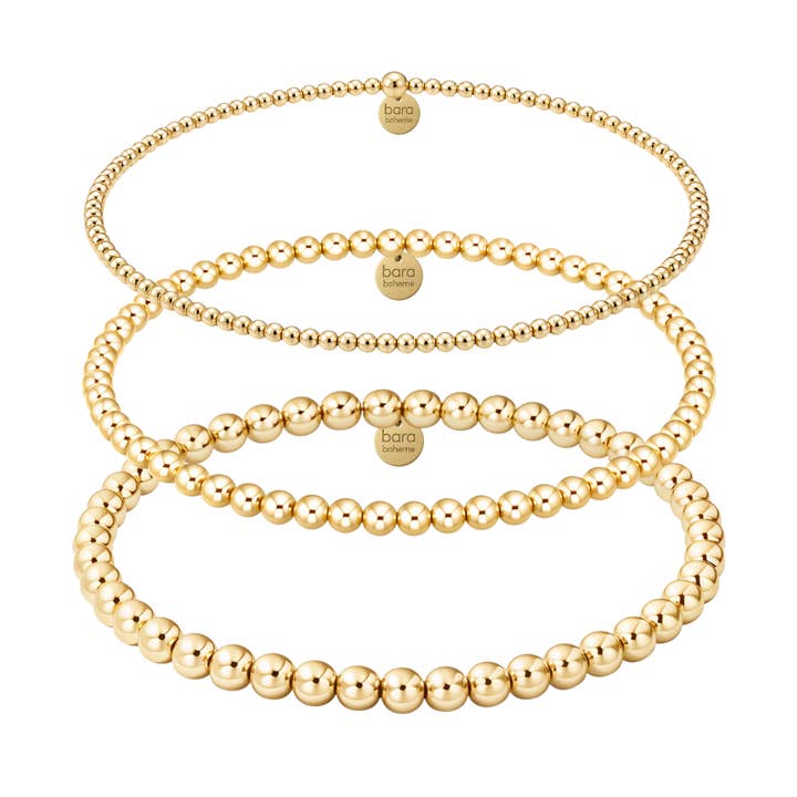 Paris | Guldfyldt Perlearmbåndsæt for engroshandel hos bara boheme