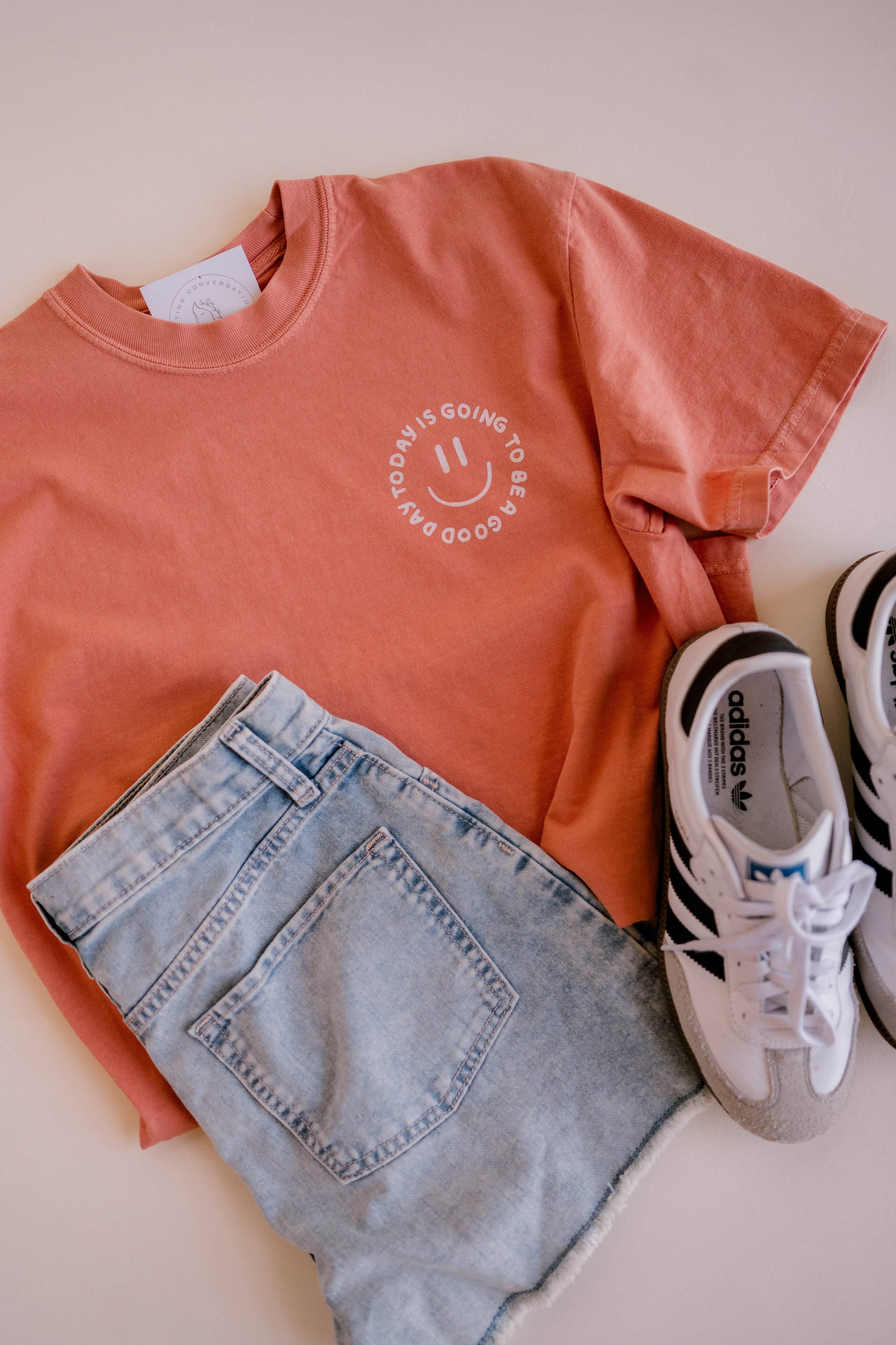 Dear Heart - Wholesale Screen Printed T-Shirt - Women's - Good Day Tee - Terracotta | Christian Tee 4