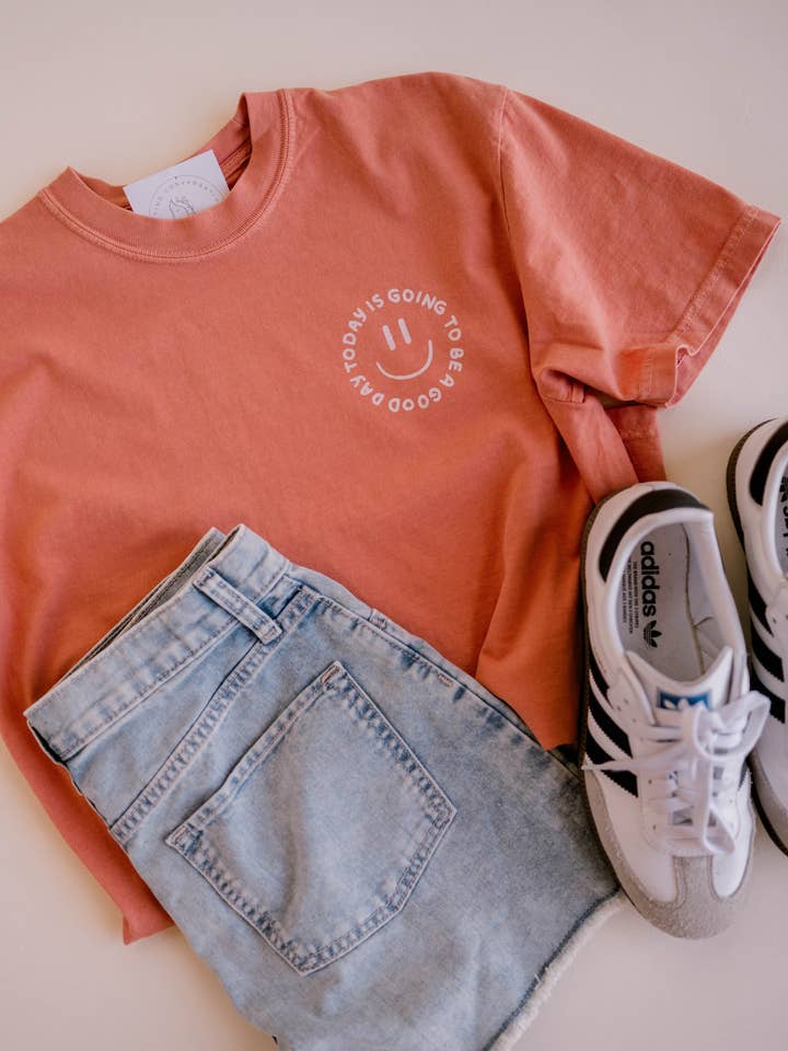 Dear Heart - Wholesale Screen Printed T-Shirt - Women's - Good Day Tee - Terracotta | Christian Tee 4