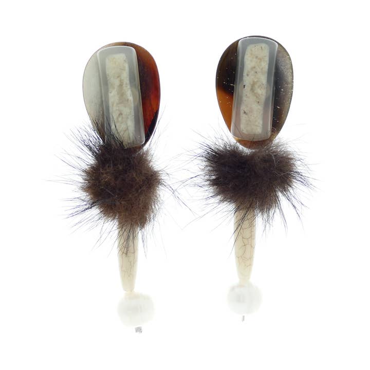 Toula Onyx Ear Clips for wholesale by Cátia Levy Designer