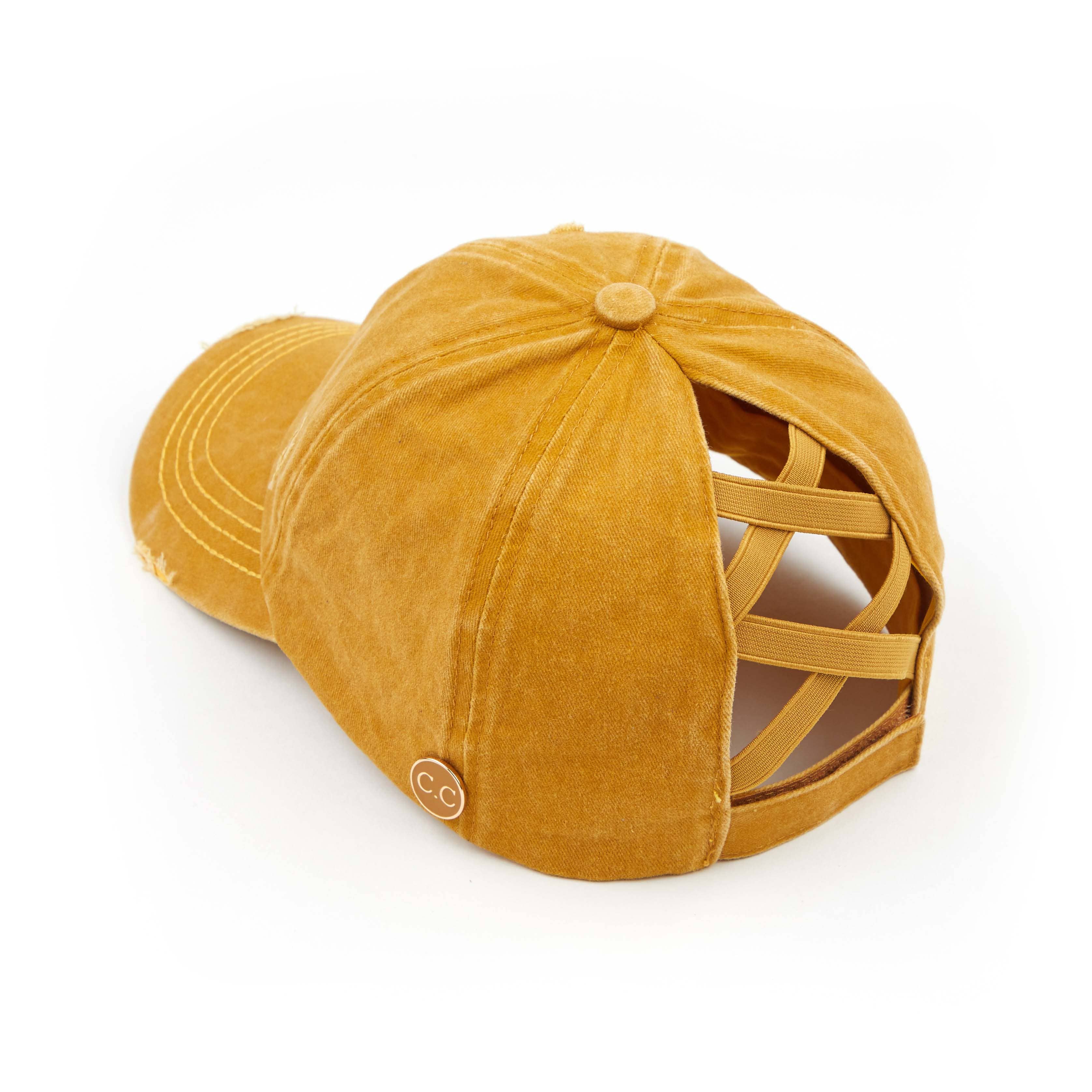 Hana - Wholesale Baseball Cap - Women's - C.C Washed Denim Criss-Cross Pony Cap17