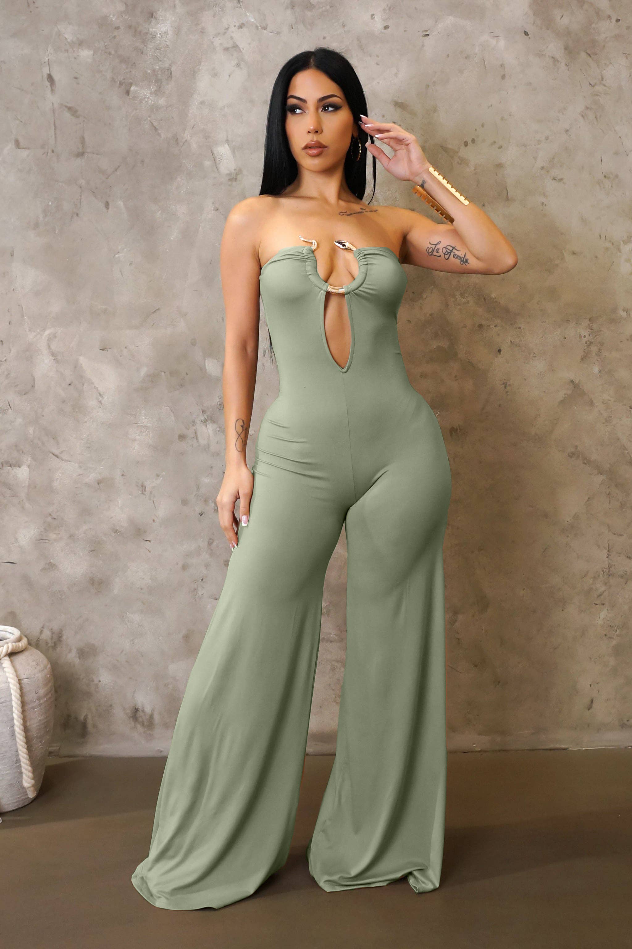 5besties inc - Wholesale Jumpsuit - Women's - STRAPLESS WIDE LEG JUMPSUITS9