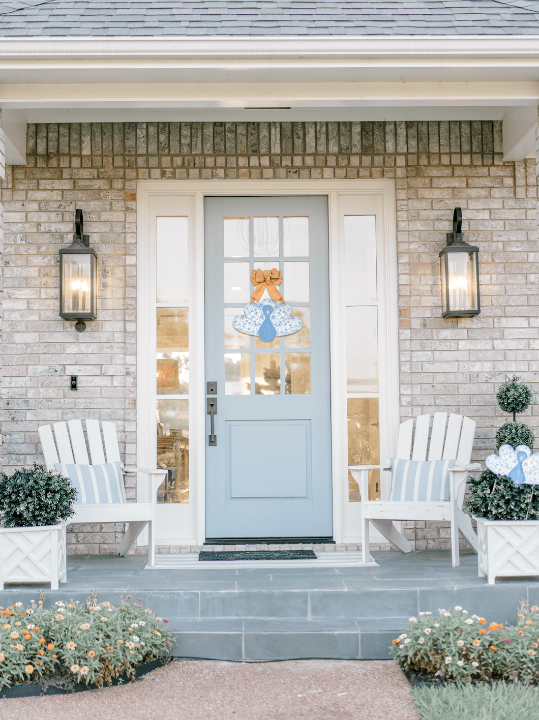 Front Porch Elegance - Vendita all'ingrosso Decorazione per porta - Chinoiserie Turkey (blu) - Gancio da porta7