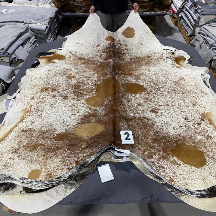 Hair on Hide - SALT & PEPPER (Brown/White) for wholesale by Qaswara Leather