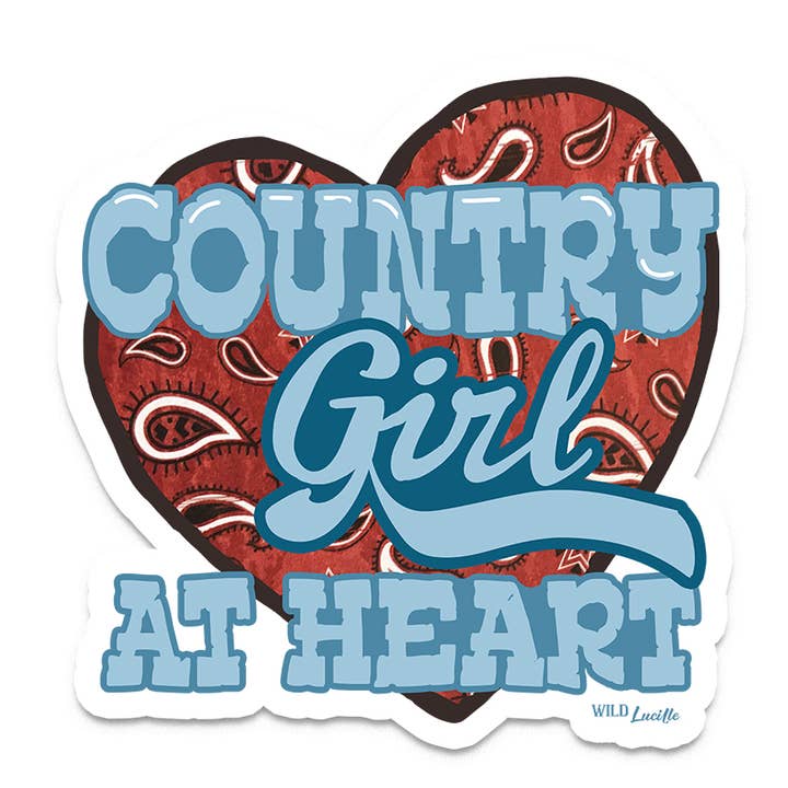 Country Girl at Heart - Western Vinyl Decal Packs for wholesale by Wild Lucille x Decal Barn