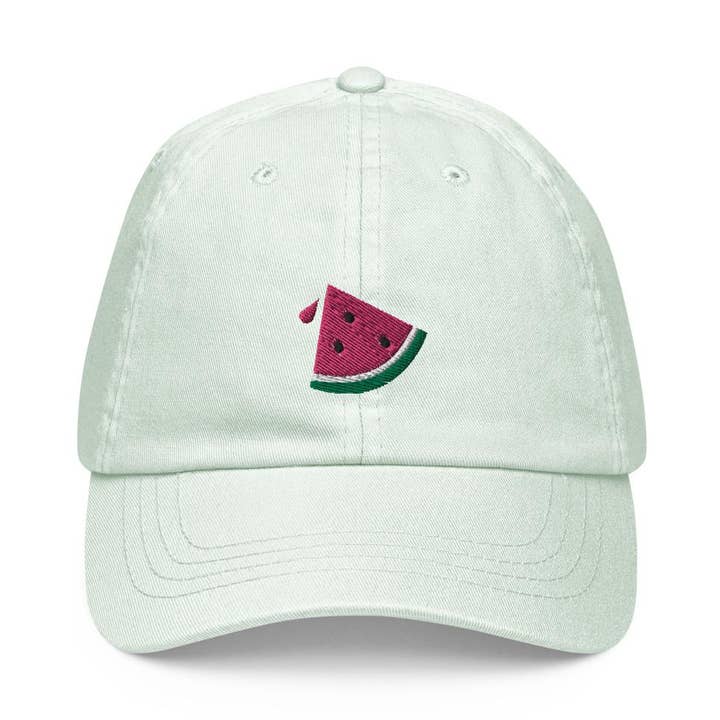 "Watermelon" Embroidered Pastel Hat för wholesale av Tiny Cow Designs