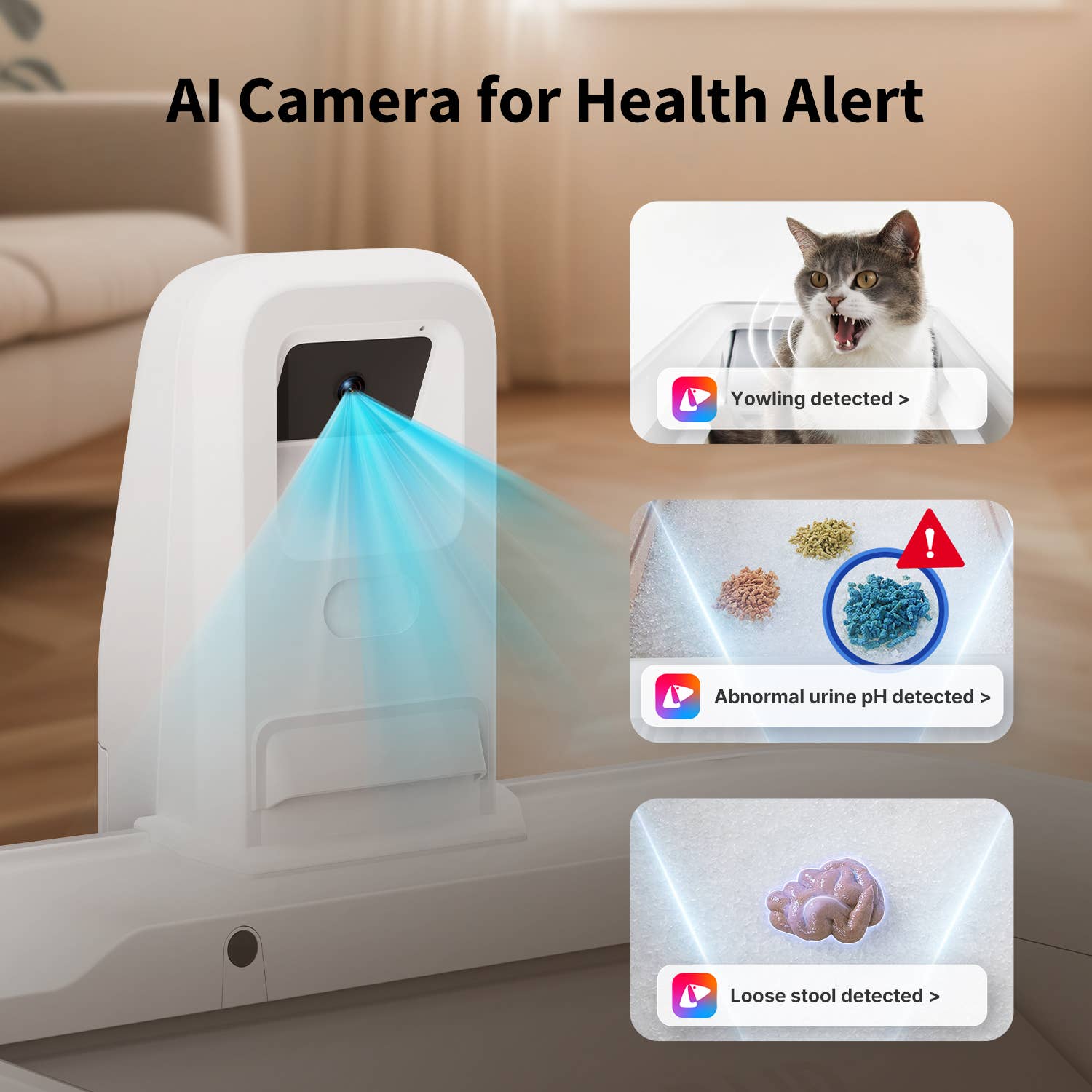 PETKIT - Vente Bac à litière – chat - Purobot Crystal Duo Bac à Litière Automatique pour Chat avec Caméra3
