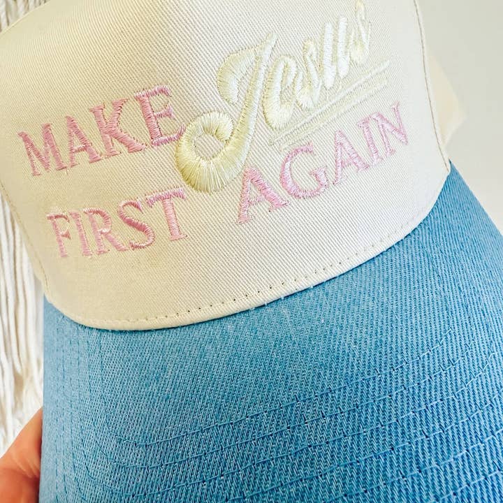 Hart and Hollow - Wholesale Trucker Hat - Women's - Make Jesus First Again Trucker Hat