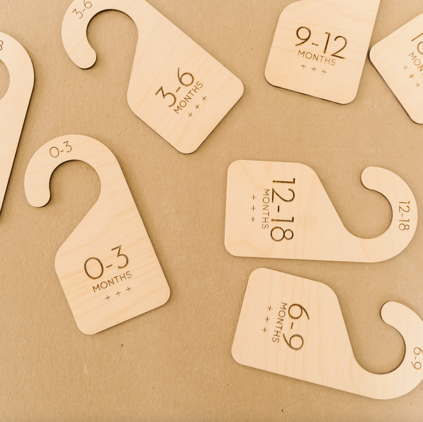 Goldie Letter Company - Wholesale Clothes Hangers - Wooden Baby Closet Dividers3