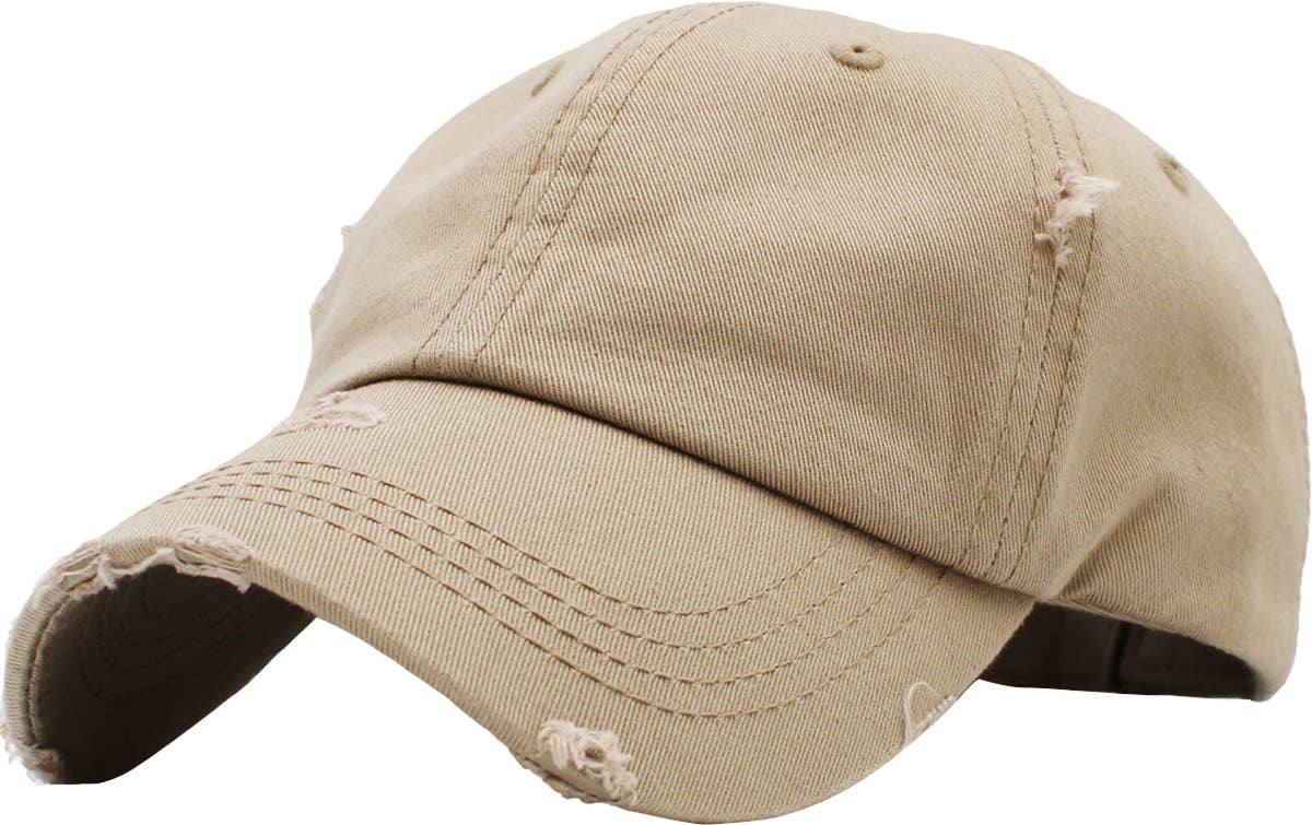 KBETHOS - Wholesale Ponytail Cap - Women's - Ponytail Washed Distressed Cotton Cap36