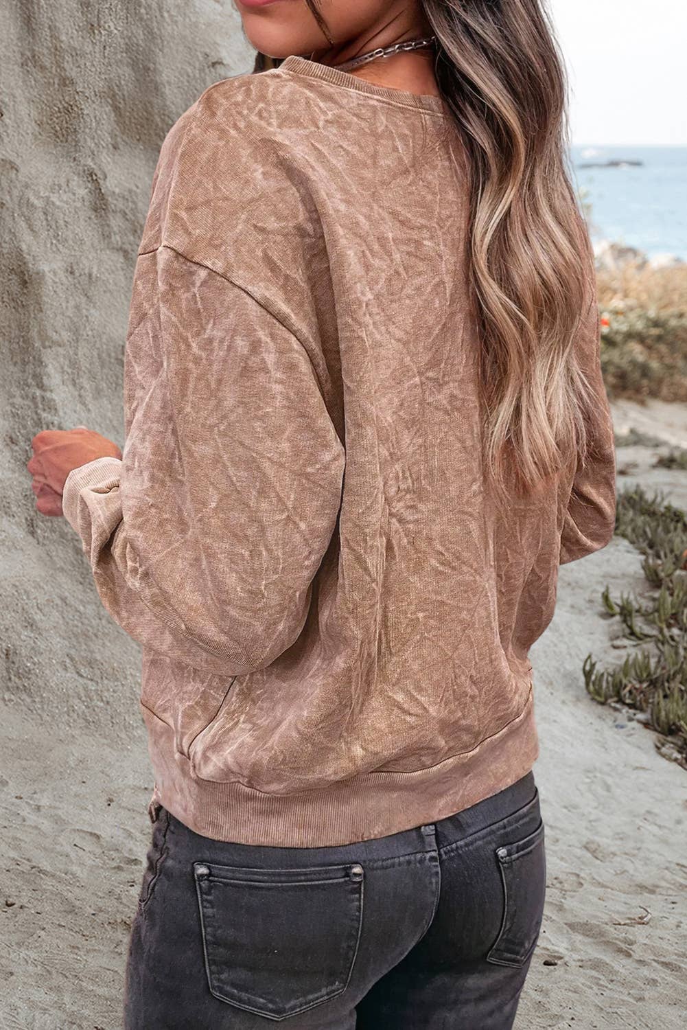 Aapparella - Wholesale Sweatshirt - Women's - Saved by grace Embroidery Mineral Wash Sweatshirt | S-XL2