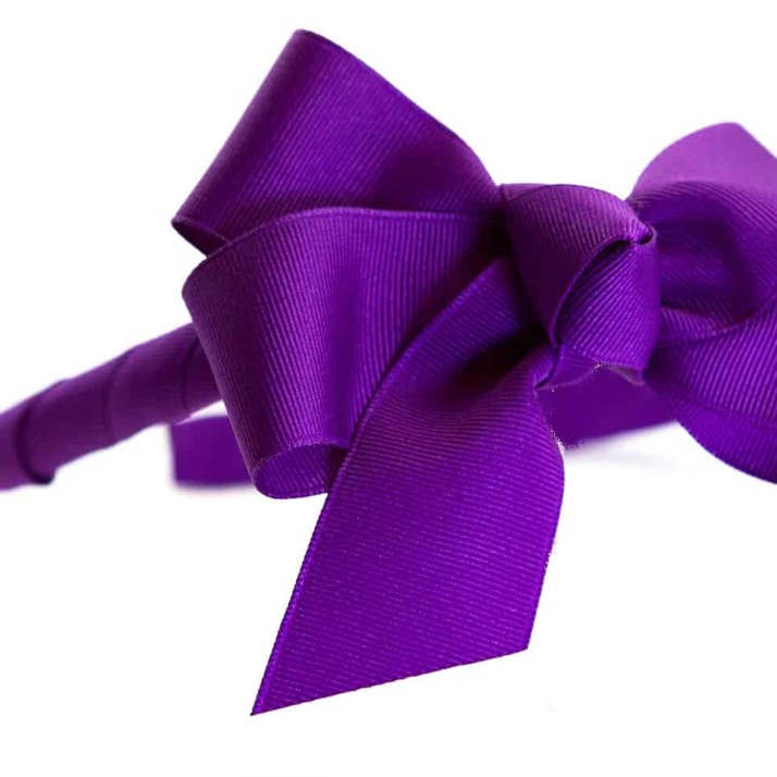 Large Solid Grosgrain Hair Bow on Clip, Barrette or Headband for wholesale by Bows Etc.