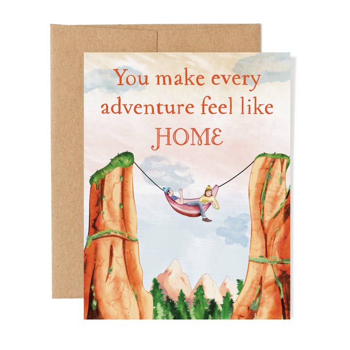 Adventure Travel Love Card | Hiking Red Rock Wilderness for wholesale by New Summits