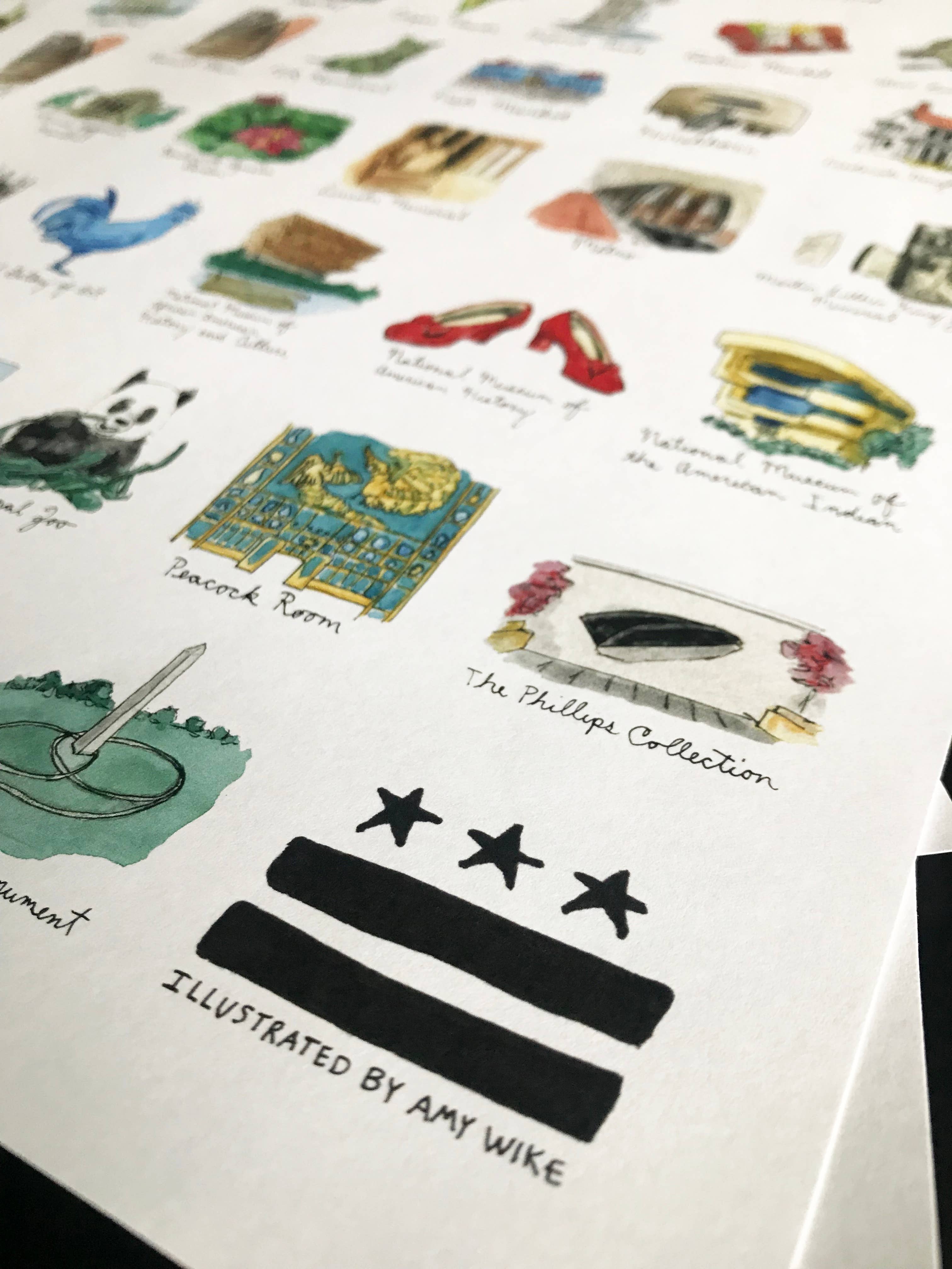 Amy Wike Illustration - Wholesale Poster - Tiny DC Poster4