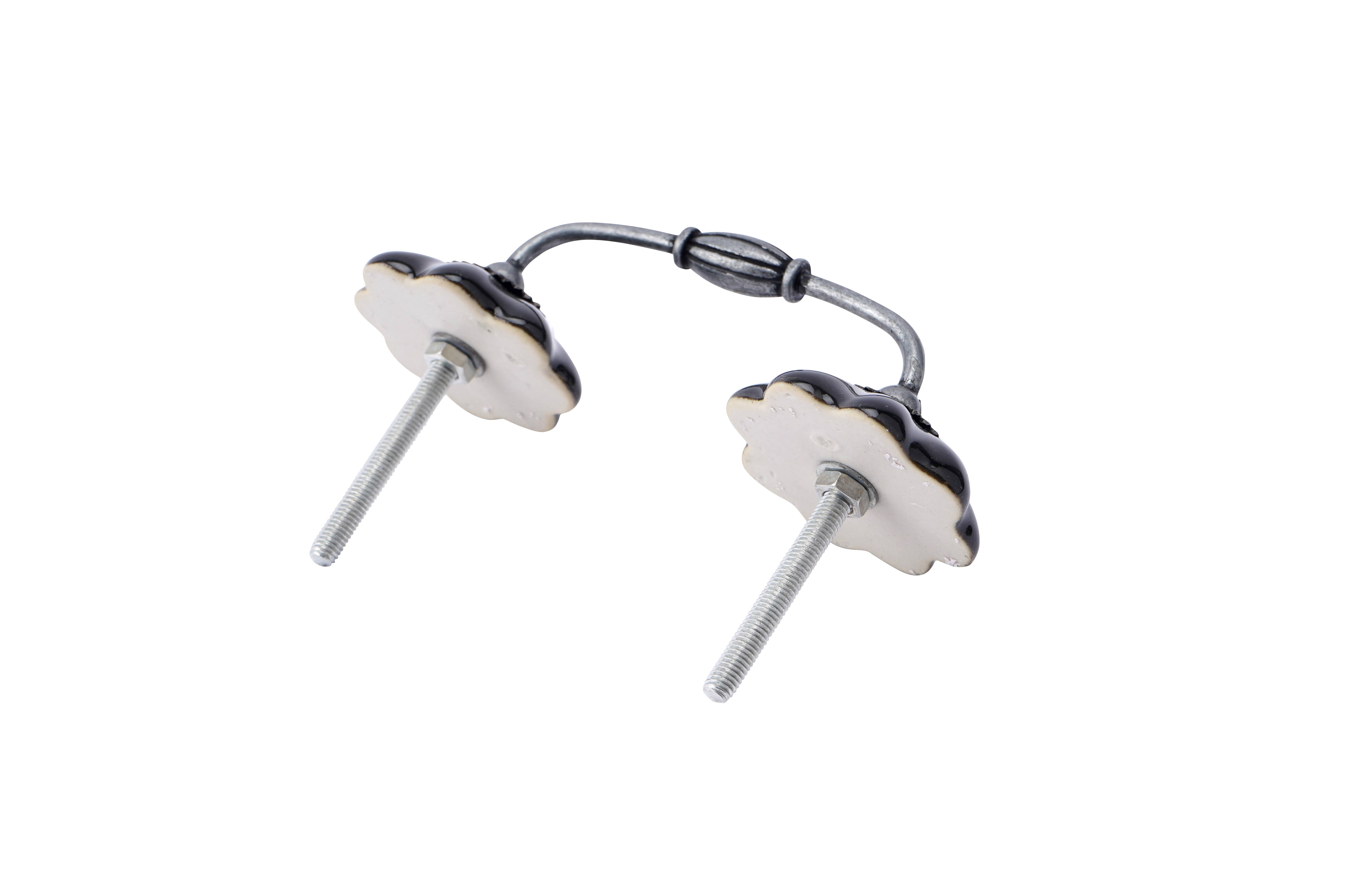 CGB Giftware - Wholesale Knob/pull - Twin Black Drawer Handle