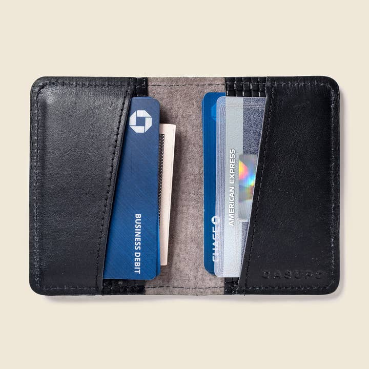 CASUPO - Wholesale Wallet - Unisex - Black Men's Leather Bifold Wallet – RFID, Fall/Winter Edit1