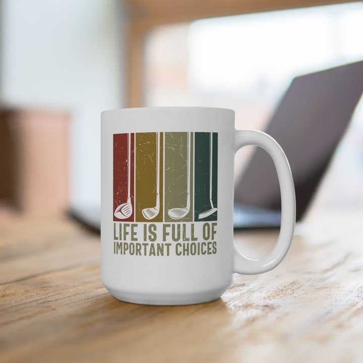 Laughable Printables - Wholesale Coffee Mug - Funny Golf Mug, Golf Club Gift, Sports Humor, Golfer Cup