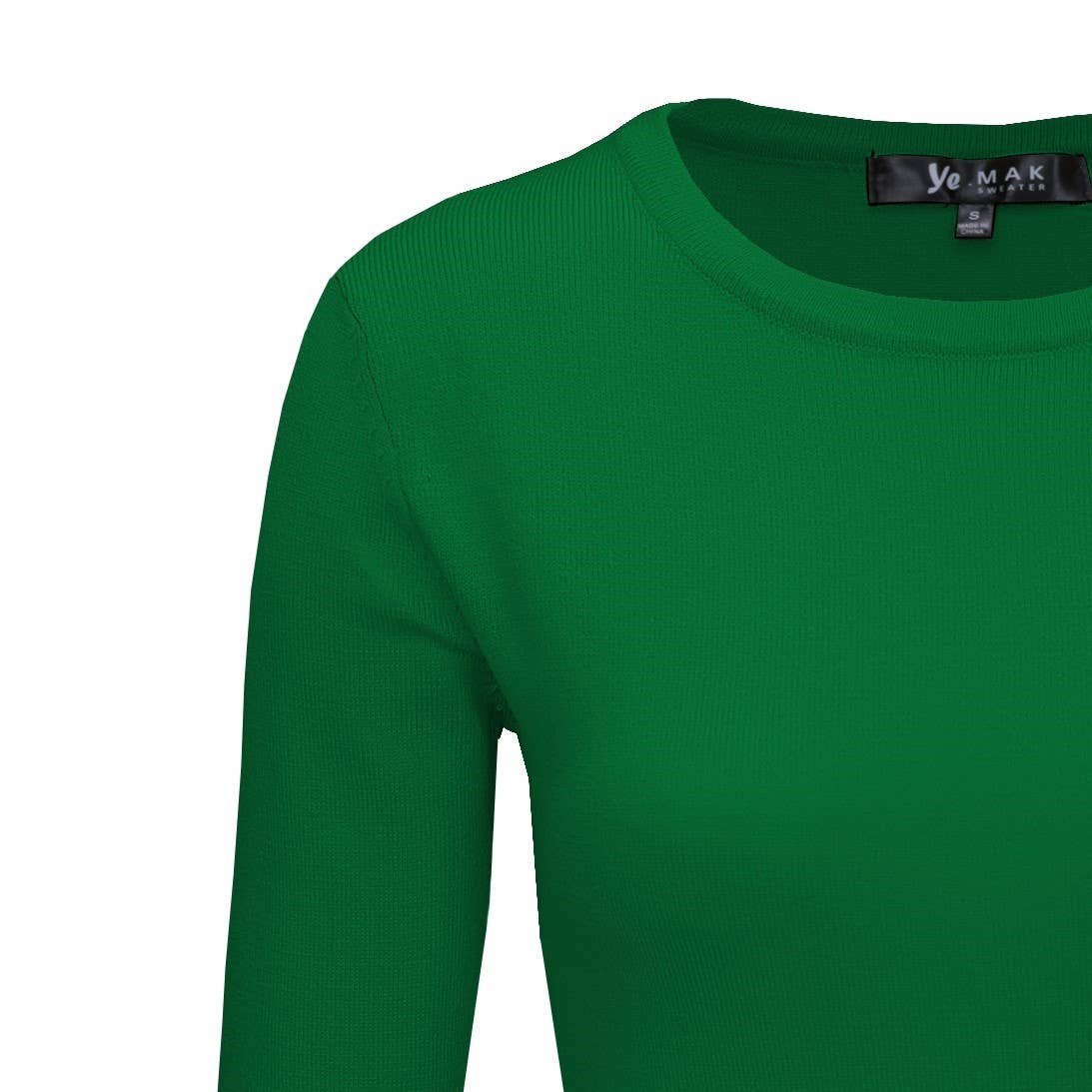 Mak - Wholesale Knit Top - Women's - 3/4 Sleeve Crewneck Soft Lightweight Basic Knit Top MK363645