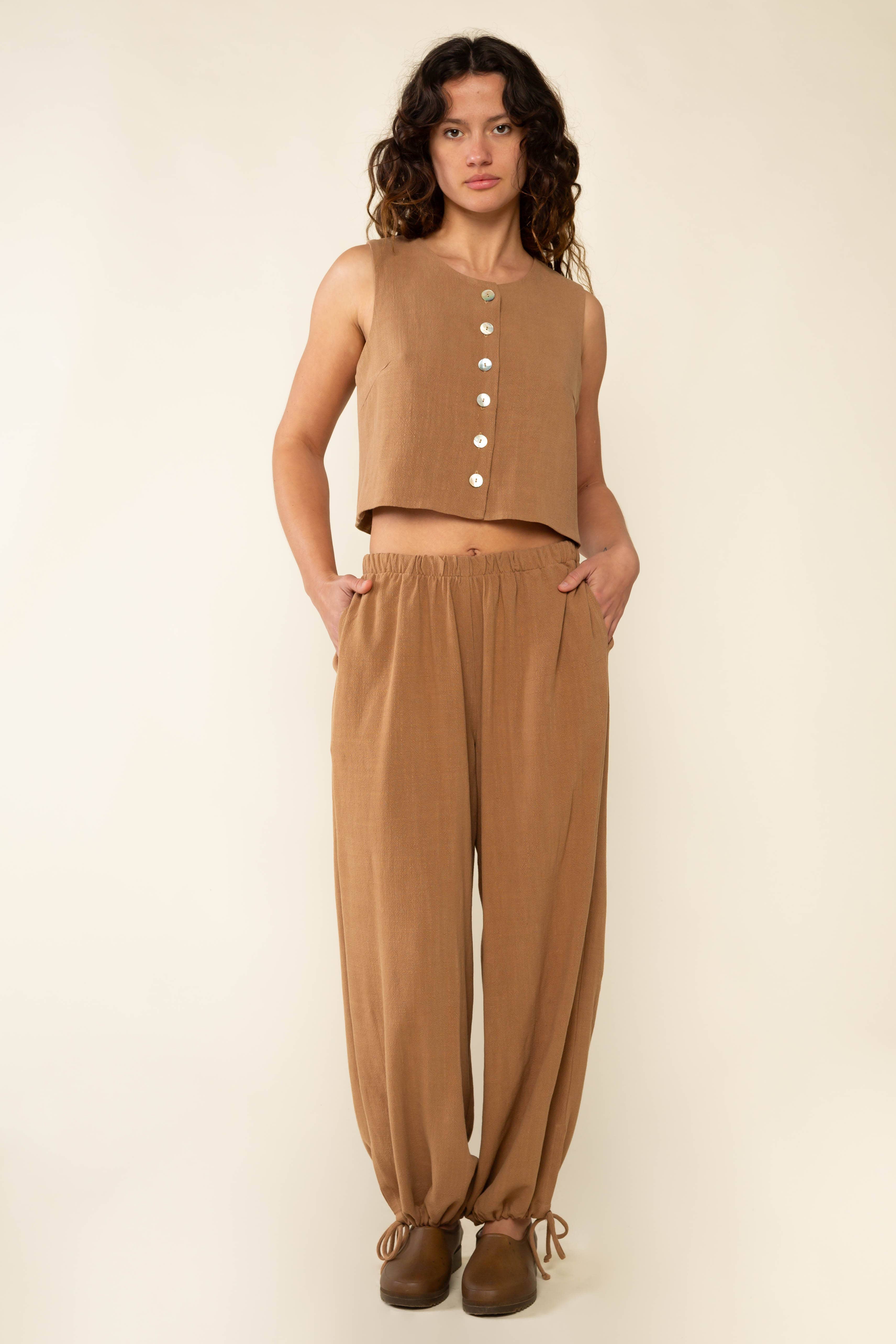 NLT - Vendita all'ingrosso Pantalone - Donna - Pantaloni in lino con orlo con coulisse - Plus Size9
