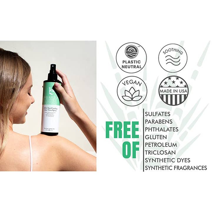 Beauty By Earth - Vente Lotion après-soleil - Spray rafraîchissant après-soleil à l'aloe vera 8 oz3