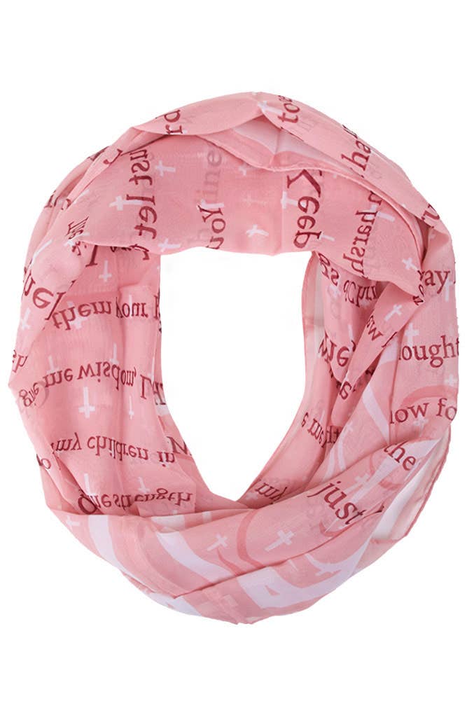 Hana - Wholesale Scarf - Women's - MOTHER'S PRAYER Religious Theme Infinity Scarf2