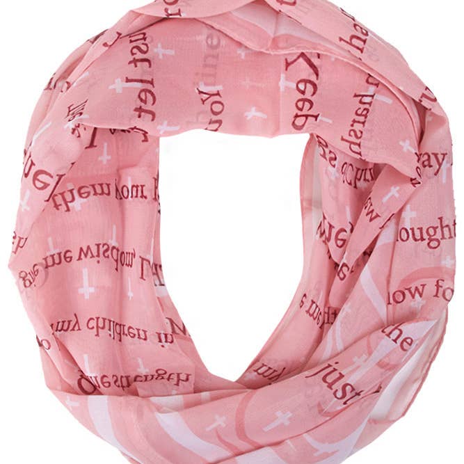 Hana - Wholesale Scarf - Women's - MOTHER'S PRAYER Religious Theme Infinity Scarf2