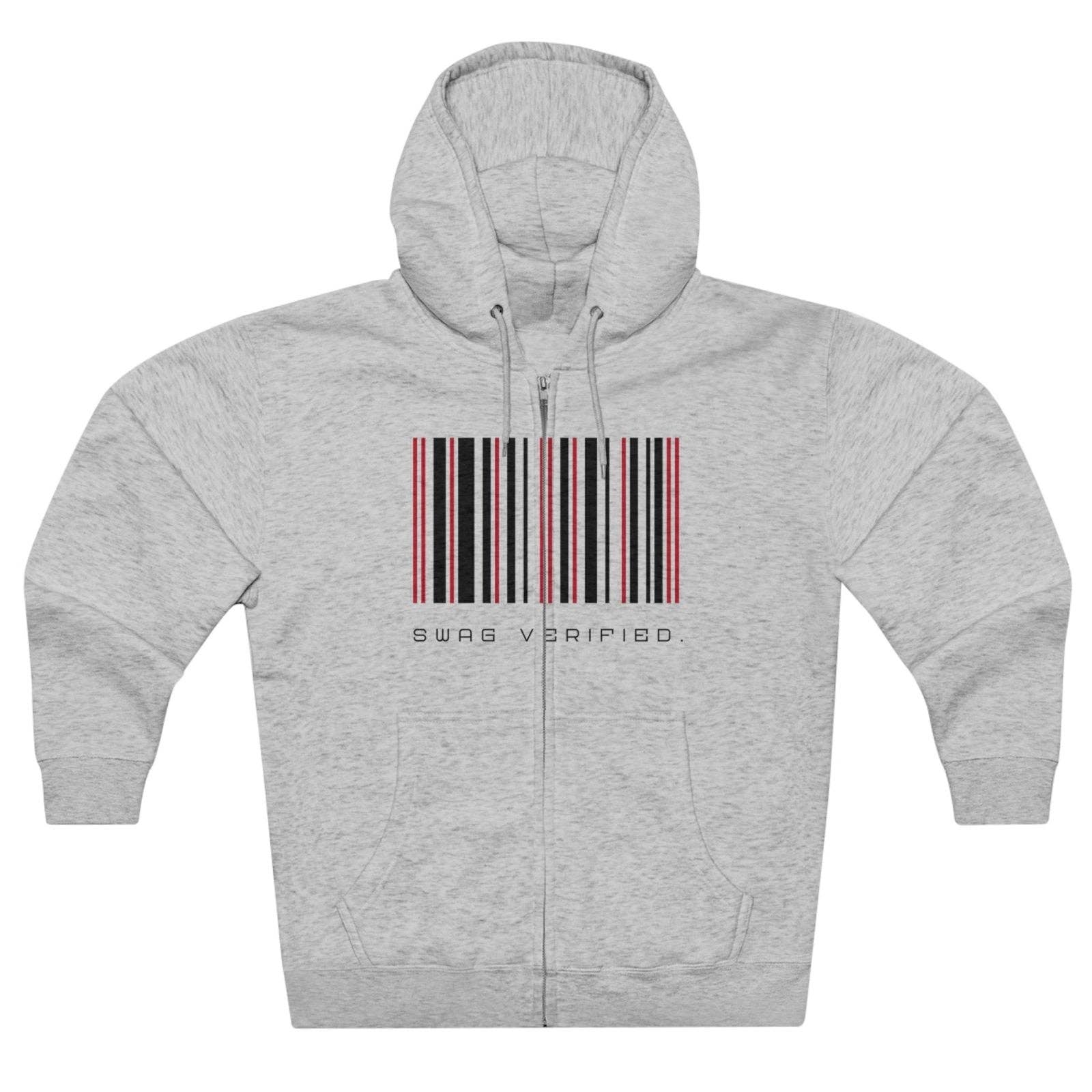 Ohhh So Swag - Wholesale Hoodie - Unisex - Swag Verified. Barcode Unisex Premium Full Zip Hoodie | US15