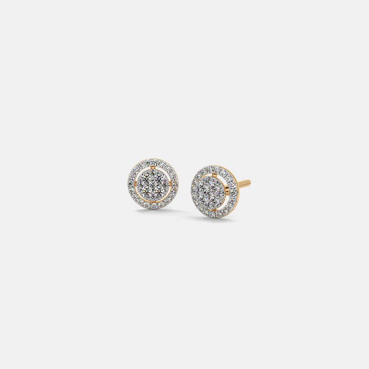 Lab Diamond Studs, 14k Gold Setting, Gift for her, for wholesale by OISHI DIAMONDS