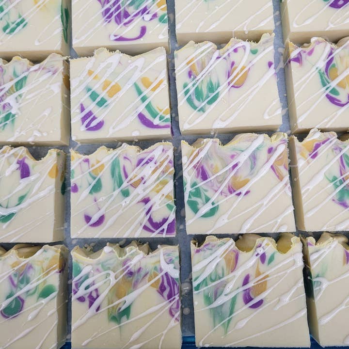NOLA Soap Works - Wholesale Bar Soap - King Cake Artisan Soap - Honey Almond Spice2