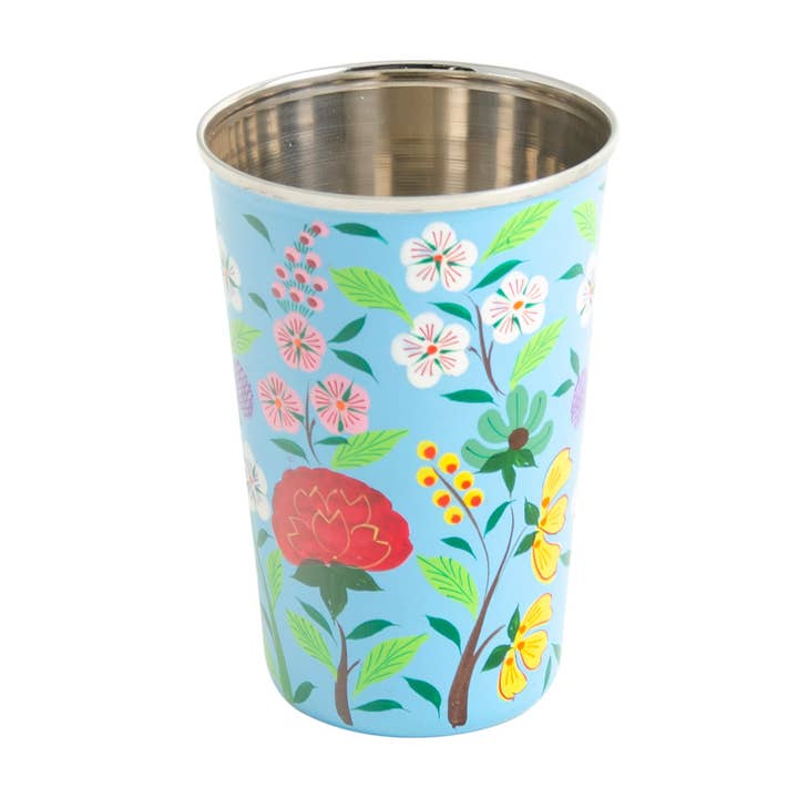 Namaste - Wholesale Insulated Mug/Tumbler - Sanasar Hand Painted Enamel Tumbler