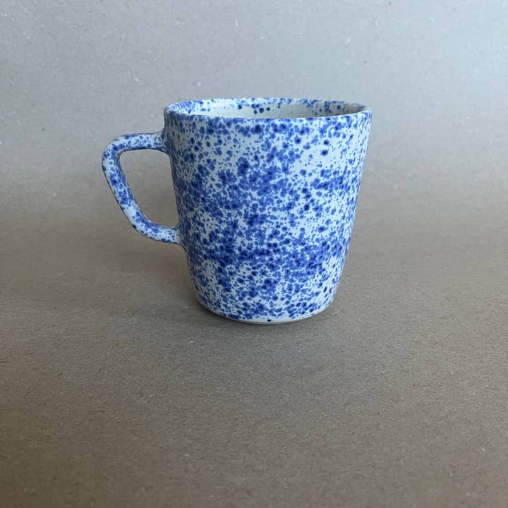 Ninth House Goods - Wholesale Coffee Mug - Blue Splatter Mug3