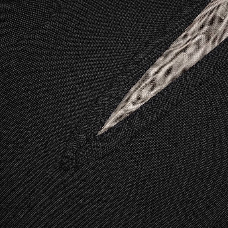 Black DR0238 V-Neck Diamond Bandage Dress - Elegant Evening Wear for wholesale on Faire9