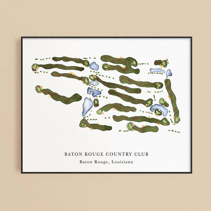Baton Rouge Country Club Golf Print for wholesale by ally aiken design
