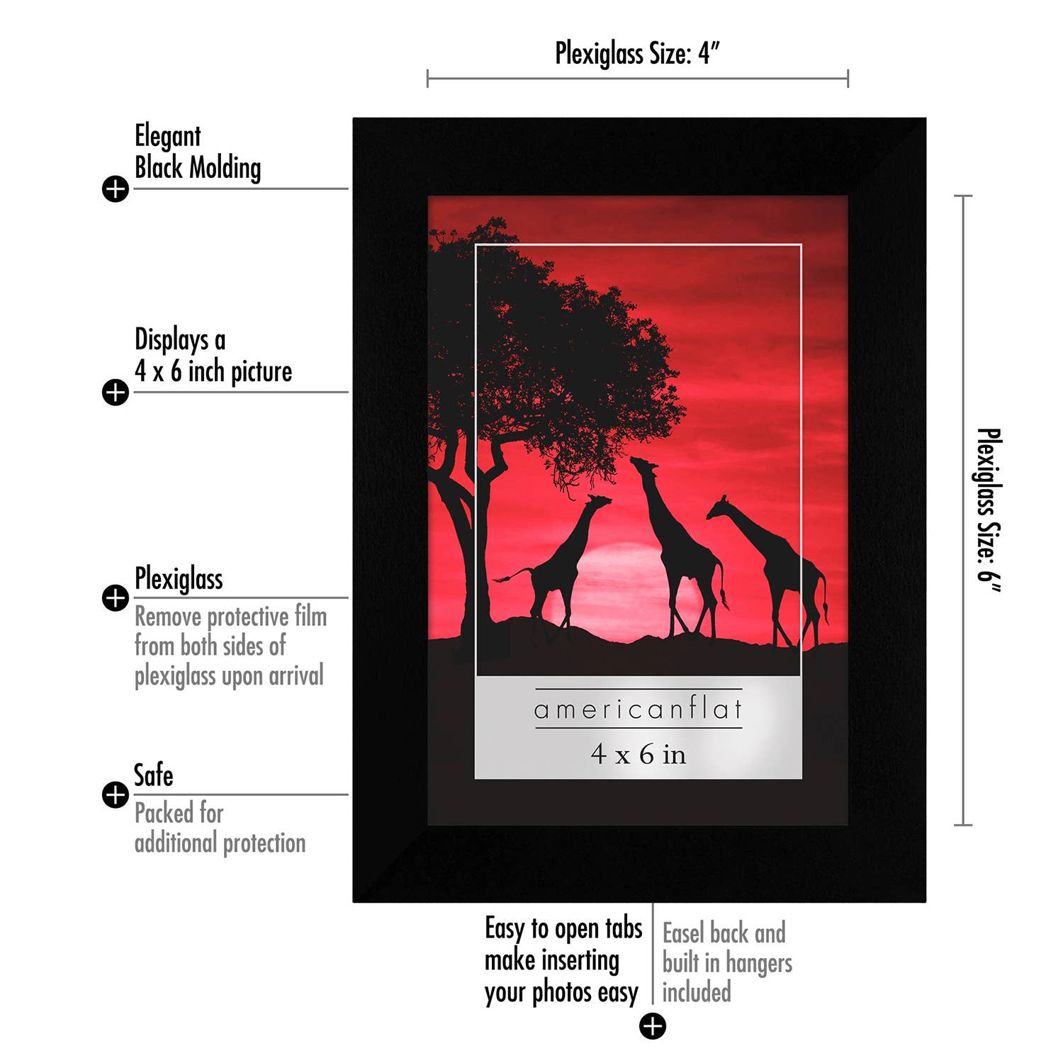 Black Americanflat Gallery Wall Frame Set - Set of 6 & 12 for wholesale on Faire8