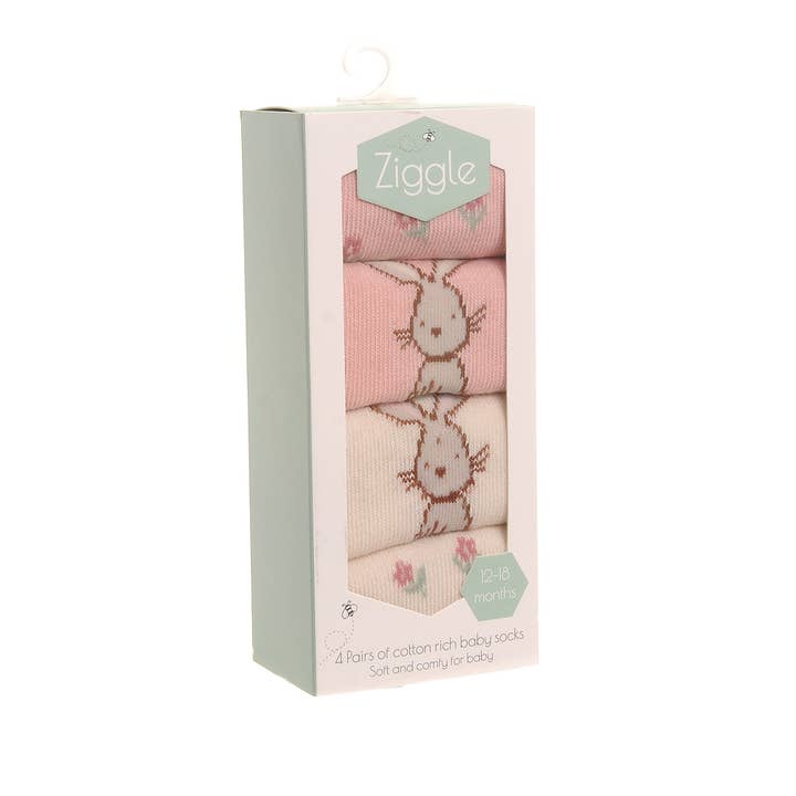 Ziggle Baby - Wholesale Socks - Baby - Bunnies Boxed Sock Set