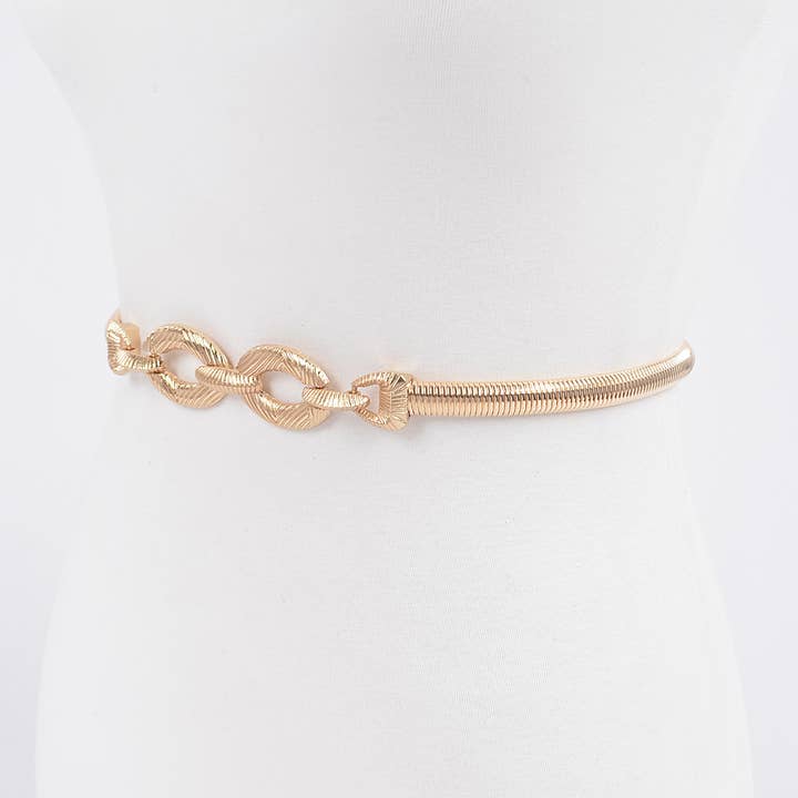 3AM BY H&D ACCESSORIES - Wholesale Belt - Women's - Metal Stretch Belt3